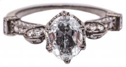 96 - ANILLO TIPO ROSETÓN DE PLATA 