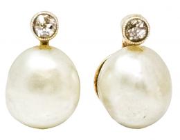 136 - PENDIENTES TU Y YO DE FLES. DEL S.XIX