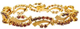 142 - PULSERA CON GRANATES DE LOS AÑOS 70