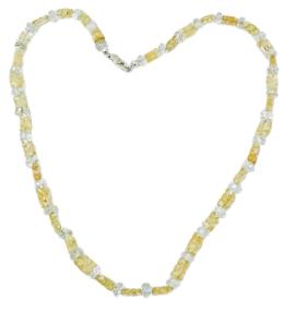 124 - COLLAR DE CITRINO Y CRISTAL DE ROCA