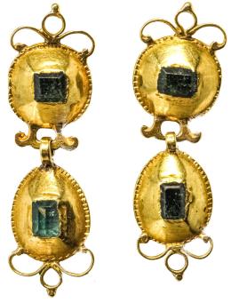124 - PENDIENTES DE MEDIADOS S.XIX