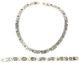 105 - CONJUNTO GARGANTILLA Y PULSERA EN PLATA MEJICANA