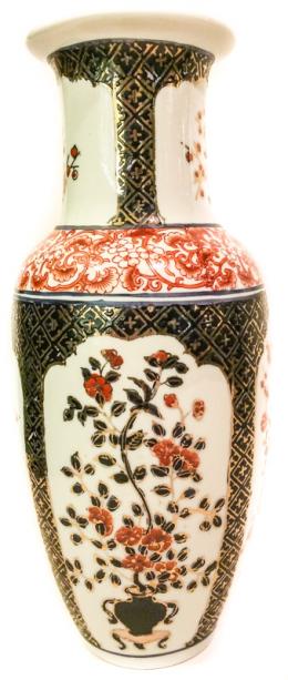 407 - JARRÓN EN PORCELANA OREINTAL DE LA SEGUNDA MITAD DEL S.XX