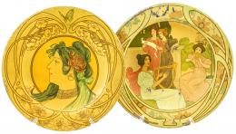 1034 - PAREJA DE PLATOS DECORATIVOS DE PRNCIPIOS S.XX