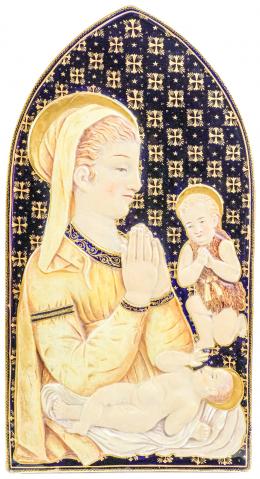 524 - PLAFÓN RELIGIOSO EN PORCELANA CIRCA 1920