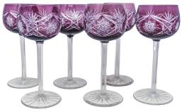 27 - CONJUNTO DE SEIS COPAS EN CRISTAL DE BOHEMIA