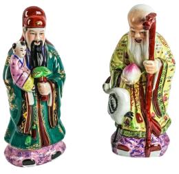 399 - DOS FIGURAS DE PORCELANA ORIENTAL DE LA SEGUNDA MITAD S,XX