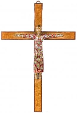 901 - CRUCIFIJO DE ESTILO ROMÁNICO DE LOS AÑOS 70