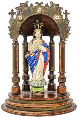 835 - VIRGEN CON TEMPLETE DEL SIGLO XIX