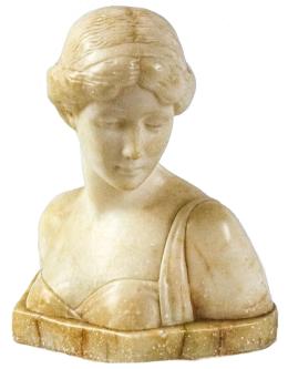 771 - BUSTO DE MUJER EN MÁRMOL