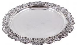 664 - BANDEJA CIRCULAR EN PLATA  DE MEDIADOS DEL S.XX