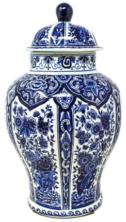498 - TIBOR EN PORCELANA DE "DELFT" DEL ÚLTIMO CUARTO S.XX