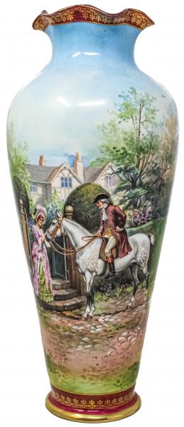 460 - JARRÓN DE PORCELANA VIENESA