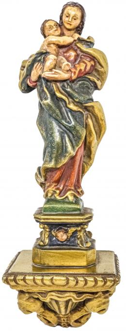 853 - FIGURA EN ESTUCO "VIRGEN CON NIÑO"