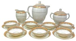 469 - JUEGO PARA CHOCOLATE EN PORCELANA DE LIMOGES