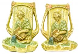 476 - PAREJA DE JARRONES ART NOUVEAU DE PRINCIPIOS DEL S.XX
