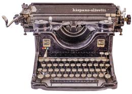 924 - MÁQUINA DE ESCRIBIR "HISPANO-OLIVETTI" DE MEDIADOS DEL S.XX