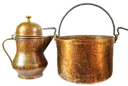 919 - JARRA Y OLLA EN COBRE DEL PRINCIPIOS DEL S.XX