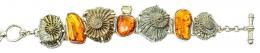 192 - PULSERA CON AMBAR Y AMONITA