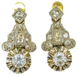 123 - PENDIENTES CON ZAFIROS BLANCOS