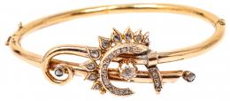 147 - PULSERA ESCLAVA CON DIAMANTES DEL S.XIX