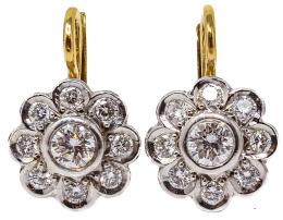 140 - PENDIENTES ROSETONES DE MEDIADOS S.XX