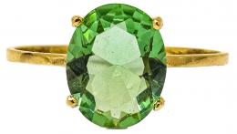62 - ANILLO CON CUARZO VERDE