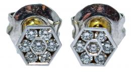 138 - PENDIENTES ROSETÓN CON BRILLANTES