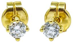 143 - PENDIENTES SOLITARIO CON BRILLANTES