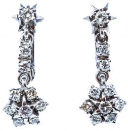 134 - PENDIENTES LARGOS CON BRILLANTES