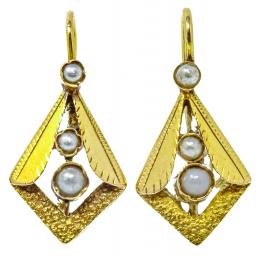 126 - PENDIENTES DE FLES. S.XIX