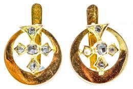 119 - PENDIENTES CON DIAMANTES DEL S.XIX