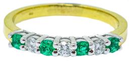23 - ANILLO MEDIA ALIANZA CON ESMERALDAS Y BRILLANTES