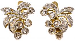 125 - PENDIENTES CON DIAMANTES DE PPS. DEL S.XX