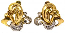 124 - PENDIENTES CON DIAMANTES DE LOS AÑOS 40