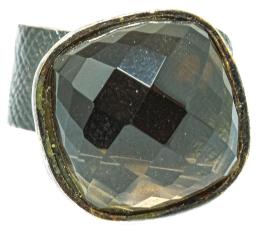 5 - ANILLO CON CUARZO FUMÉ