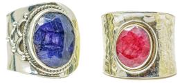 85 - DOS ANILLOS DE PLATA