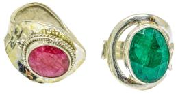 86 - DOS ANILLOS DE PLATA