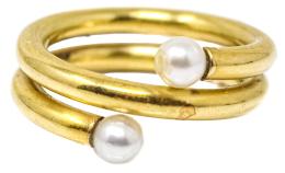 42 - ANILLO ESPIRAL CON PERLAS