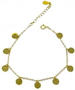 161 - PULSERA EN PLATA SOBREDORADA