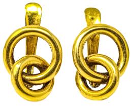 153 - PENDIENTES ARGOLLAS ENTRELAZADAS