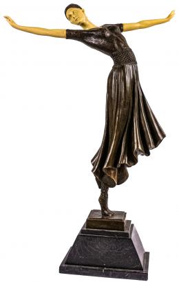851 - FIGURA EN BRONCE SIGUIENDO MODELOS DE CHIPARUS