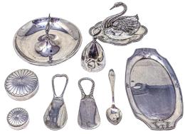 699 - CONJUNTO DE OBJETOS DE PLATA DE MEDIADOS DE SIGLO XX