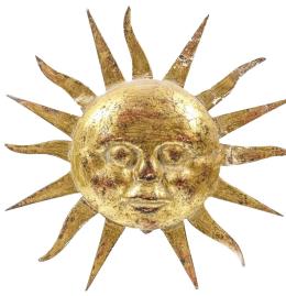 867 - "SOL" DE MADERA TALLADA Y SOBREDORADA