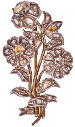 71 - BROCHE CON DIAMANTES DEL S.XIX