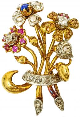 75 - BROCHE FLORAL DE LOS AÑOS 40