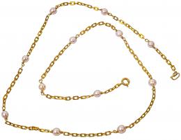 100 - GARGANTILLA DE ORO CON PERLAS