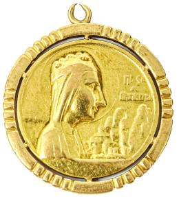 147 - MEDALLA DE LA VIRGEN DE MONTSERRAT AÑOS 40