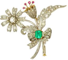 88 - BROCHE FLORAL DE PPS. DEL S.XX