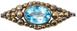 72 - BROCHE CUARZO AZUL DE PPS. DEL S.XX